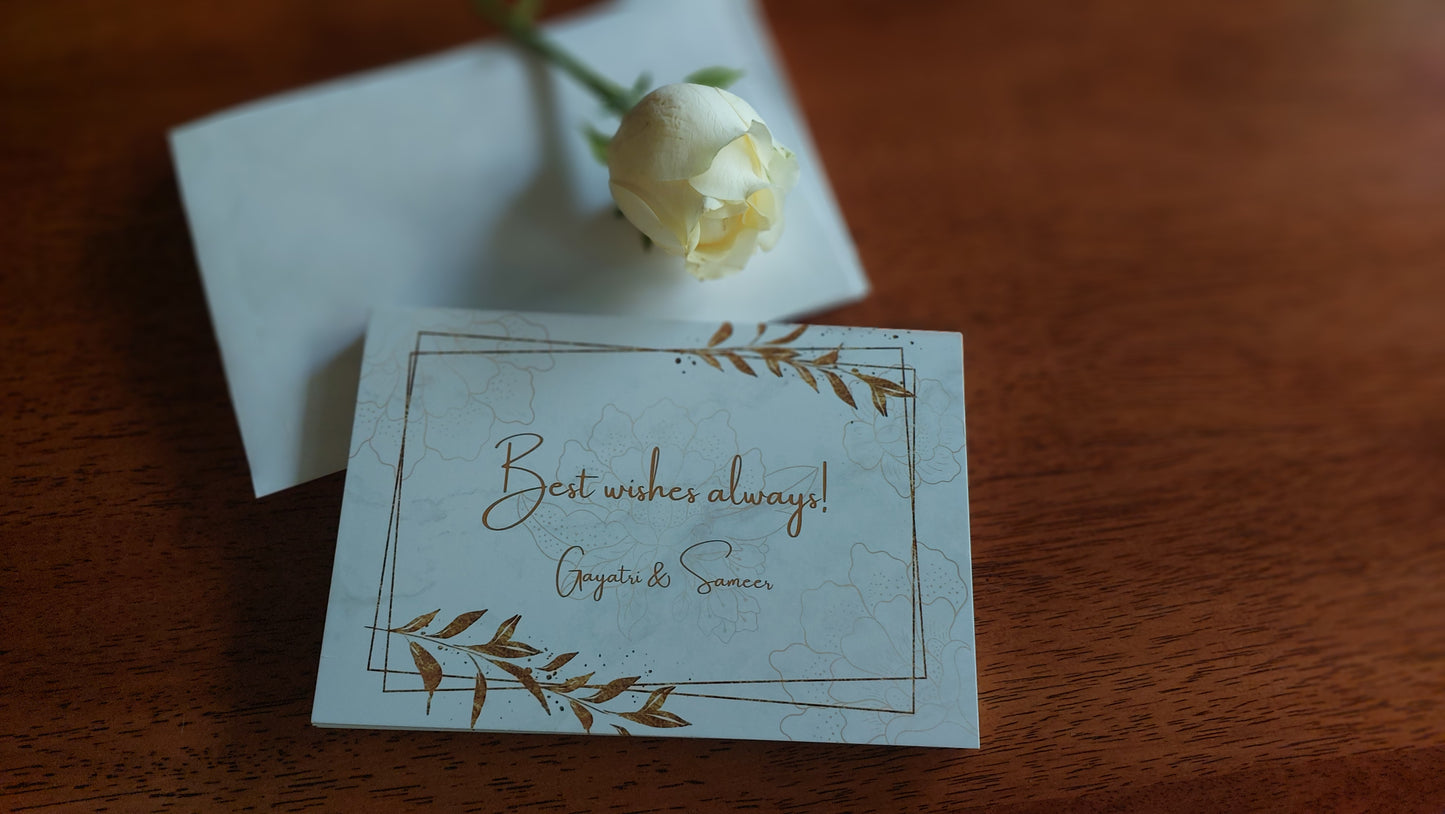 Golden Leaves (Pack of 20 cards+envelopes)