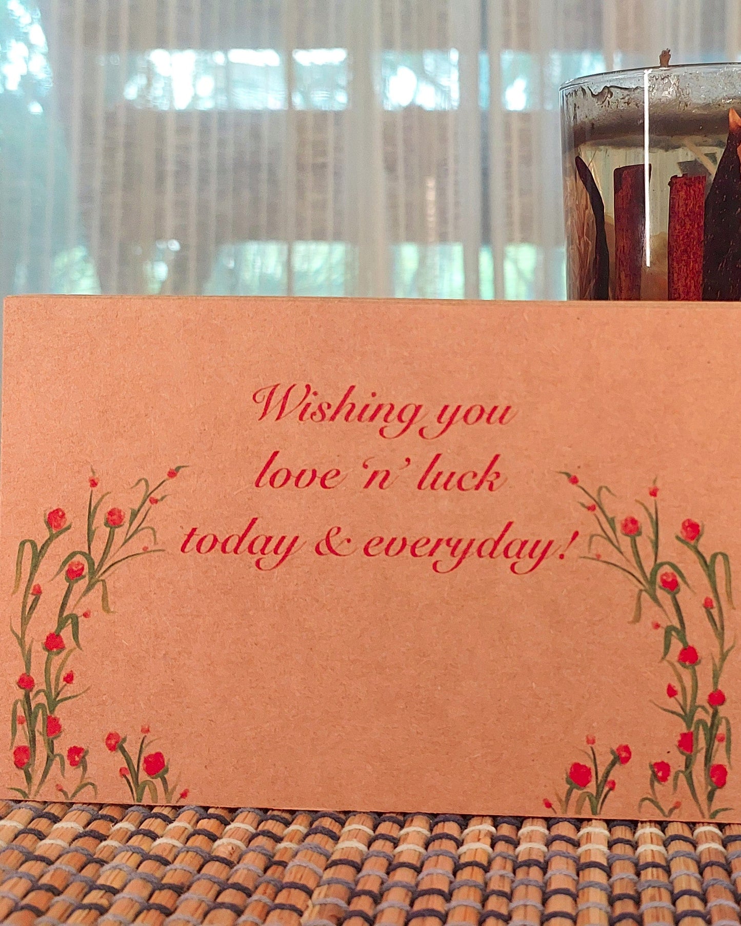 Flowers Arch - Brown (Pack of 20 cards+envelopes)