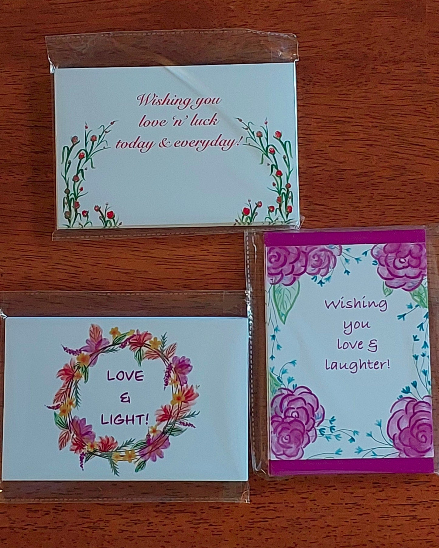 Flower Wreath (Pack of 20 cards+envelopes)