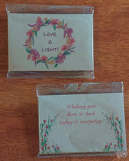 Flower Wreath - Brown (Pack of 20 cards+envelopes)