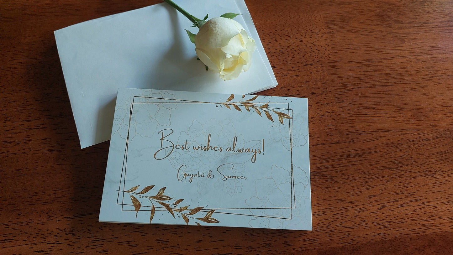 Golden Leaves (Pack of 20 cards+envelopes)