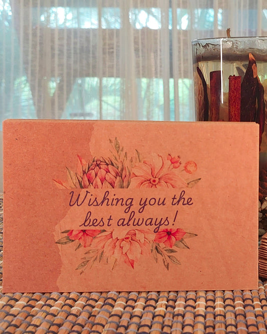 Table Arrangement - Brown (Pack of 20 cards+envelopes)