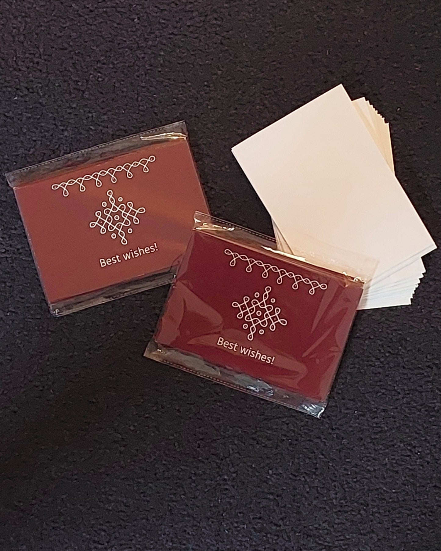 Red Rangoli (Pack of 20 cards+envelopes)