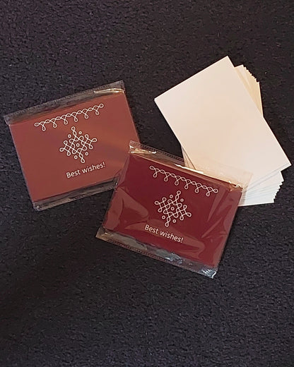 Red Rangoli (Pack of 20 cards+envelopes)