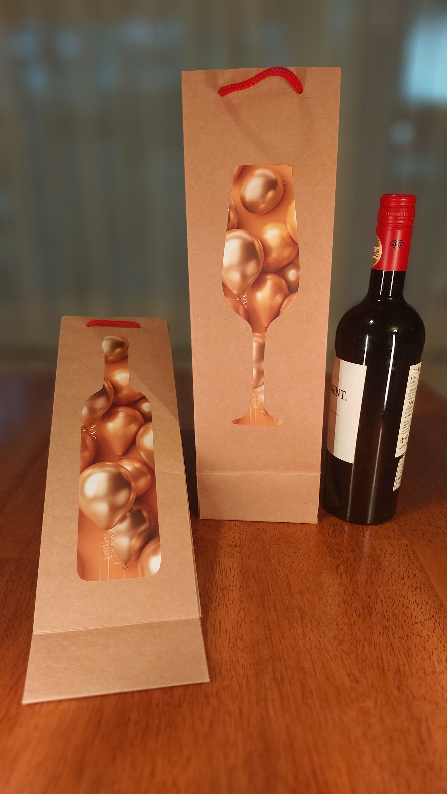 Wine Bag - Gold Balloon